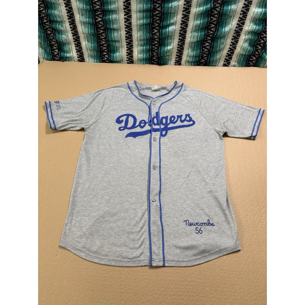 Los Angeles Dodgers promotional Jersey Mens Gray Newcombe 56 Baseball Shirt Sz L